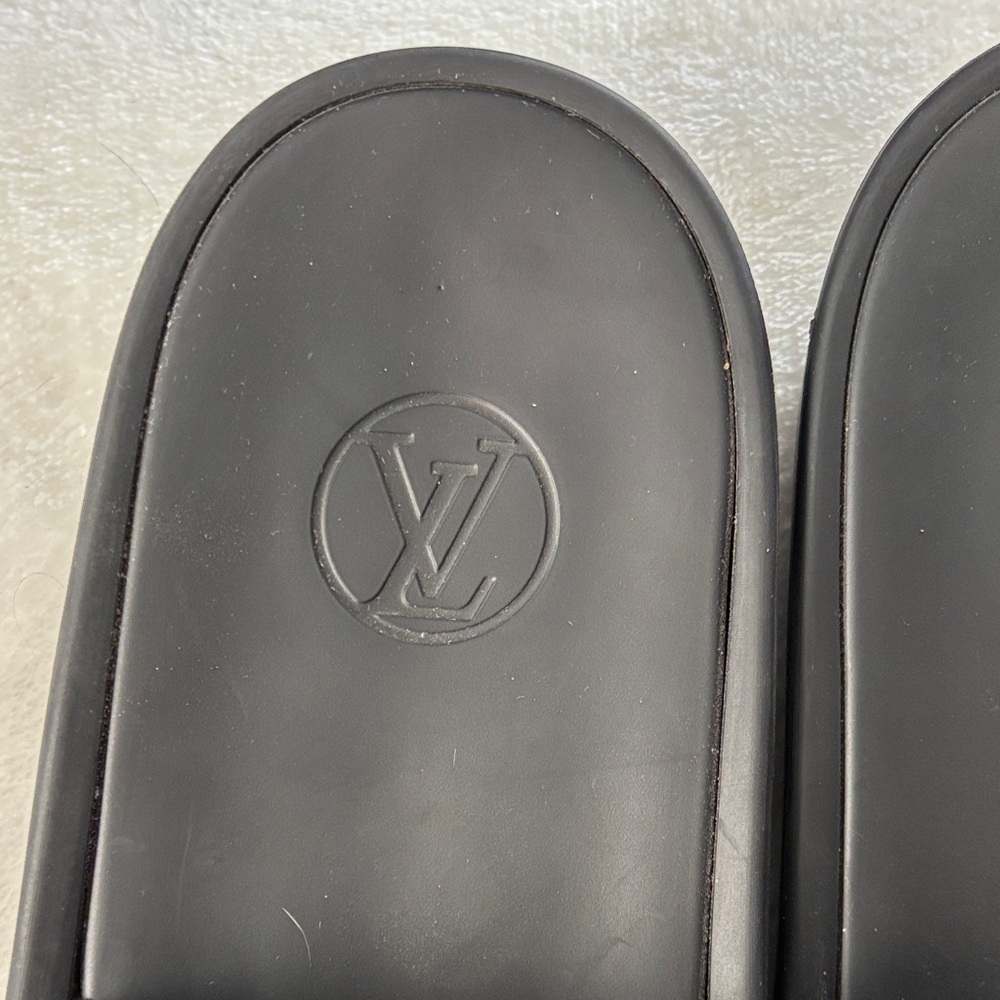 Louis Vuitton Monogram Brown and Black Slides - Picture 3 of 10